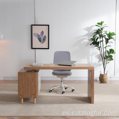 Muebles de oficina para la sala de estar, dormitorio, marco de madera contrachapada, escritorio de computadora marrón